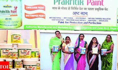 मल्टीनेशनल कंपनियों को टक्कर दे रहा गौठानों में निर्मित पेंट