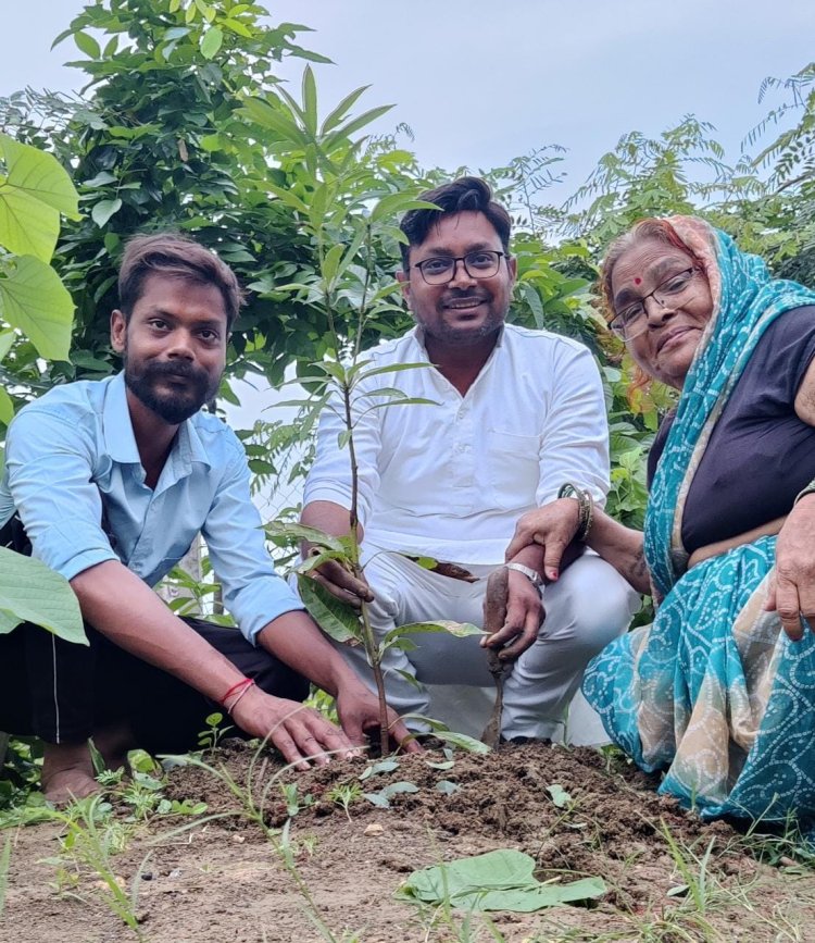 समाजवादी पार्टी के द्वारा पौधा वृक्षारोपण कार्य किया गया।