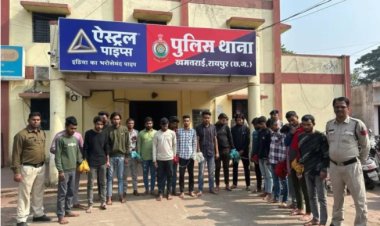 फरार आरोपीयों को खमतराई पुलिस ने 24 घंटे में किया गिरफतार, निकाला जुलूस