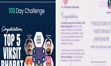 नरेंद्र मोदी जी के द्वारा चलाया जा रहा विकसित भारत जन आंदोलन चलाया जा रहा है