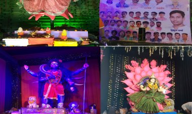 रायपुर छ.ग.के शिवानंद नगर, खमतराई में दुर्गा पूजा उत्सव बड़ी धूमधाम से मनाया जा रहा है।