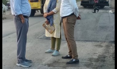 मुख्यमंत्री एवं लोक निर्माण मंत्री के निर्देश सड़कों में पेंच रिपेयर कार्य
